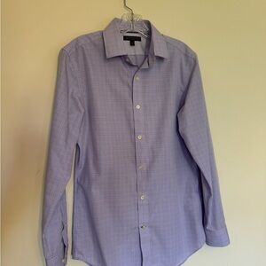 Banana Republic Lavender Checkered Dress Shirt